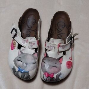 Dolce Women's Cat Print Mules - White